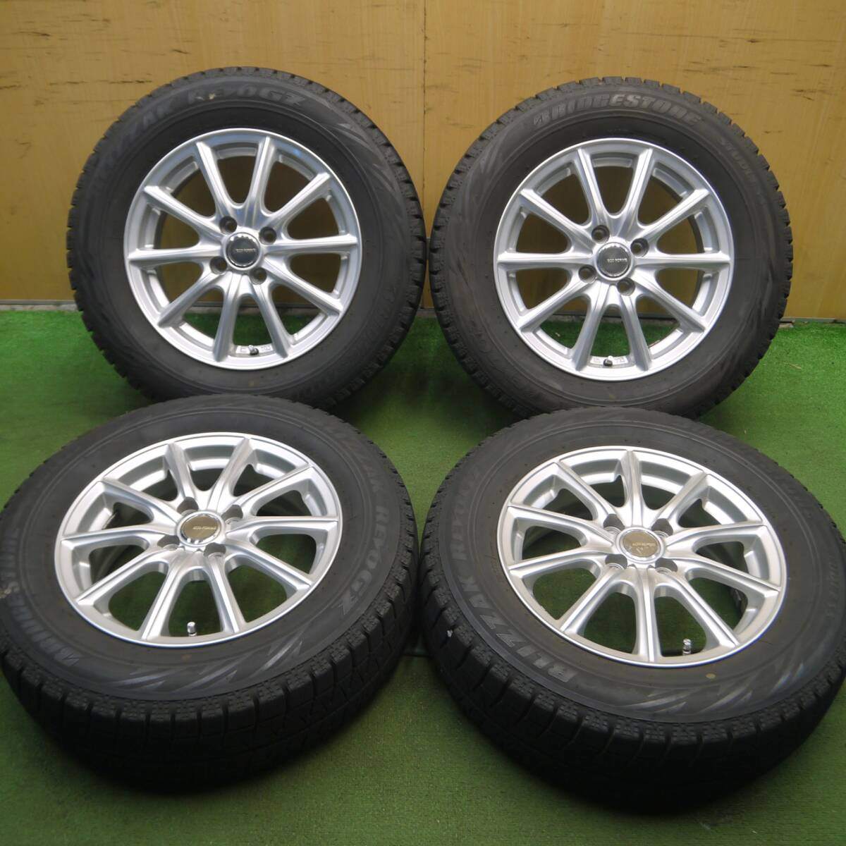 スタッドレス 195/65R15 ブリヂストン REVOGZ 中古スタッドレス 4本 