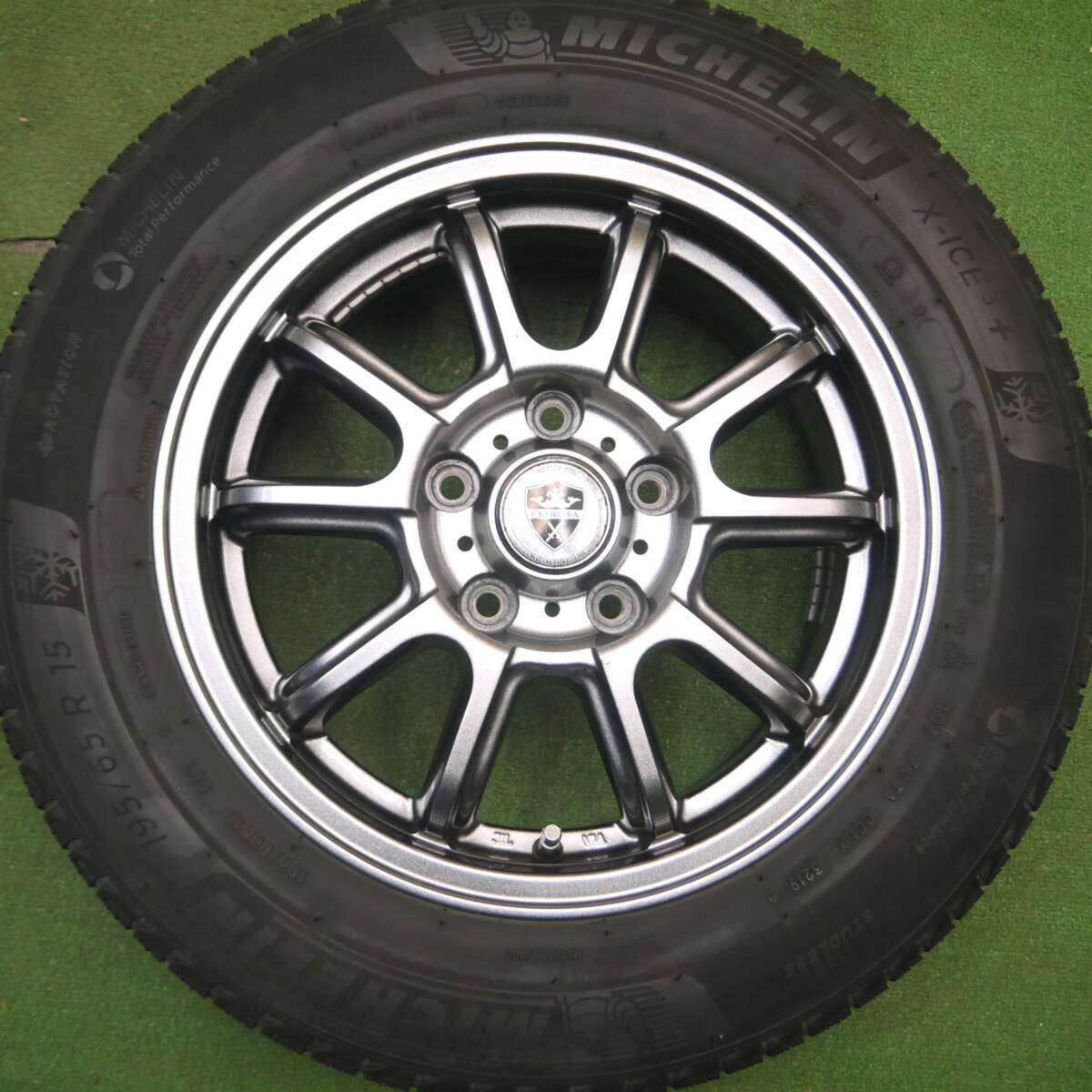キレイ★スタッドレス 195/65R15 ミシュラン X-ICE3+ ESTROSA エステローザ 15インチ PCD114.3/5H★5021210Hス