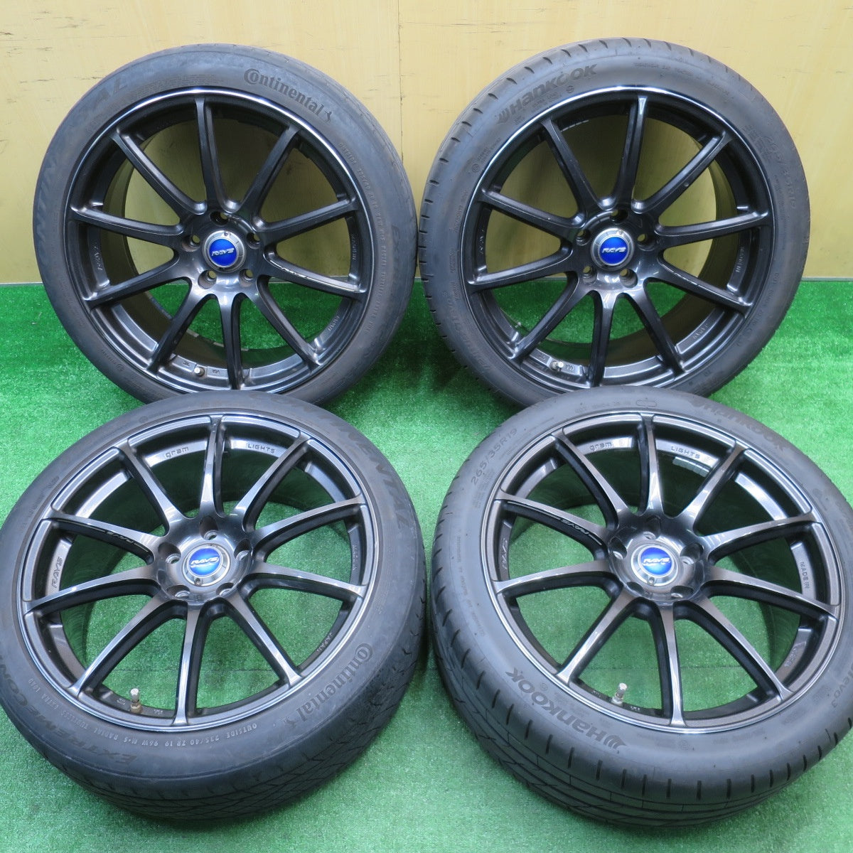 キレイ!24年★RAYS gramLIGHTS 57 transcend 235/40R19 265/35R19 コンチネンタル エクストリームコンタクト DWS06 プラス ハンコック ベンタス S1 evo3 レイズ グラムライツ 57 トランセンド PCD114.3/5H★5102903NJノ