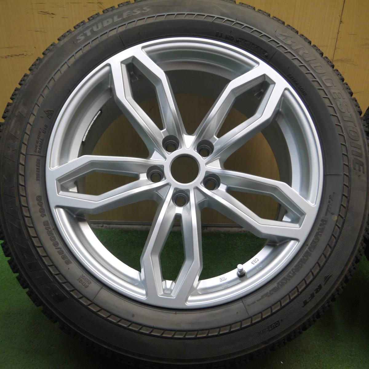 バリ溝!19年!キレイ!9分★BMW 等 AGA 225/60R18 TAS スタッドレス ブリヂストン ブリザック RFT PCD112/5H★3112808Hス