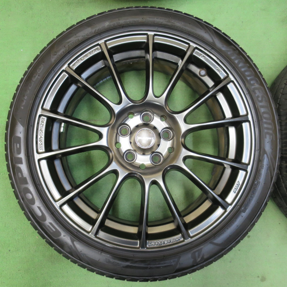 バリ溝!22年!9分★プリウス 等 WedsSport SA-72R AMF 215/45R17 ブリヂストン エコピア NH200 17インチ ウェッズスポーツ PCD100/5H★5041005イノ