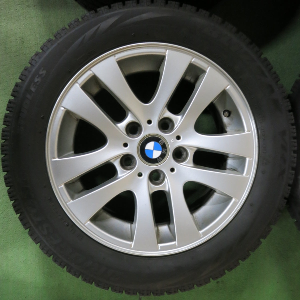 バリ溝!23年!ほぼ10分★BMW 3シリーズ E90 E91 純正 205/55R16 スタッドレス ブリヂストン ブリザック VRX ハイフライ Win-turi 216 16インチ PCD120/5H★5071811SYス