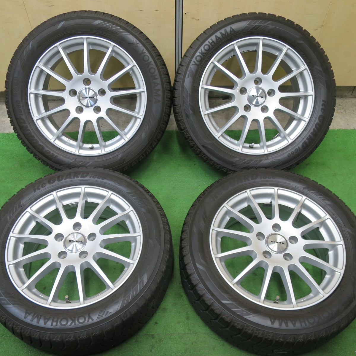 バリ溝!キレイ!8.5分★ベンツ 等 IRVINE F01 205/55R16 スタッドレス ヨコハマ アイスガード iG60 16インチ アーヴィン PCD112/5H★5061302TTス