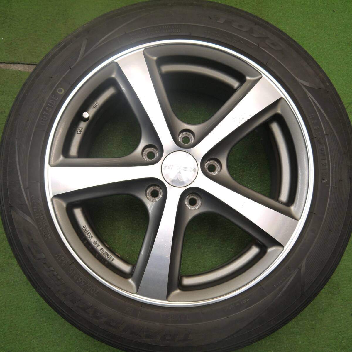 バリ溝!9分★05/55R16 トーヨー トランパス MPF RIVAZZA ENKEI リヴァッツァ エンケイ 16インチ PCD114.3/5H★5032512Hノ