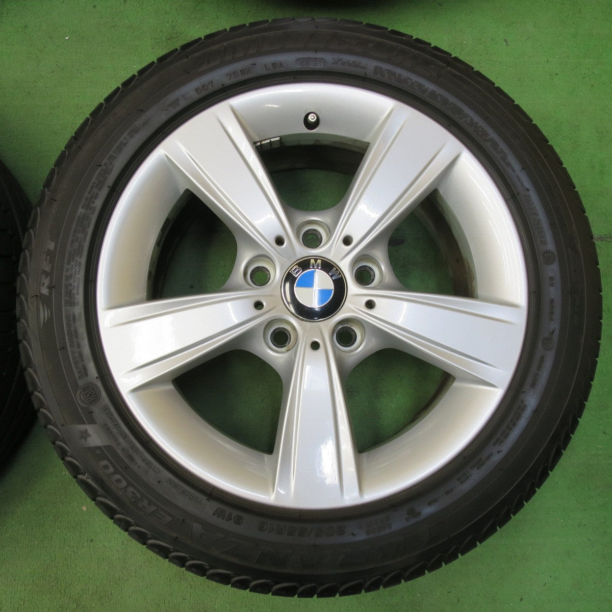 バリ溝!21年!キレイ!9.5分★BMW 1シリーズ F20 純正 205/55R16 ブリヂストン トランザ ER300 RFT 16インチ PCD120/5H★5051211イノ