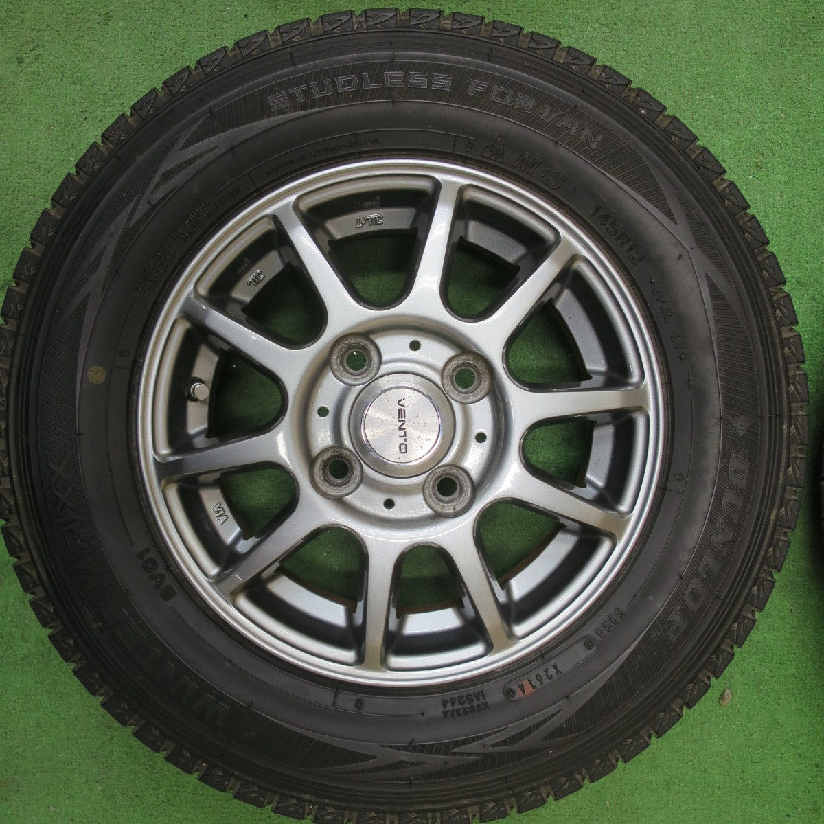 キレイ★スタッドレス 145R12 6PR ダンロップ ウインターマックス SV01 VENTO ヴェント 12インチ PCD100/4H★5050601TTス