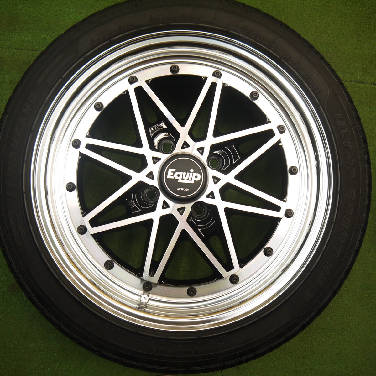 バリ溝!23年!キレイ!9分★WORK Equip EQ3N/N 165/50R15 ナンカン ウルトラ スポーツ NS-2 ワーク エクイップ 15インチ PCD100/4H★6030306Hノ