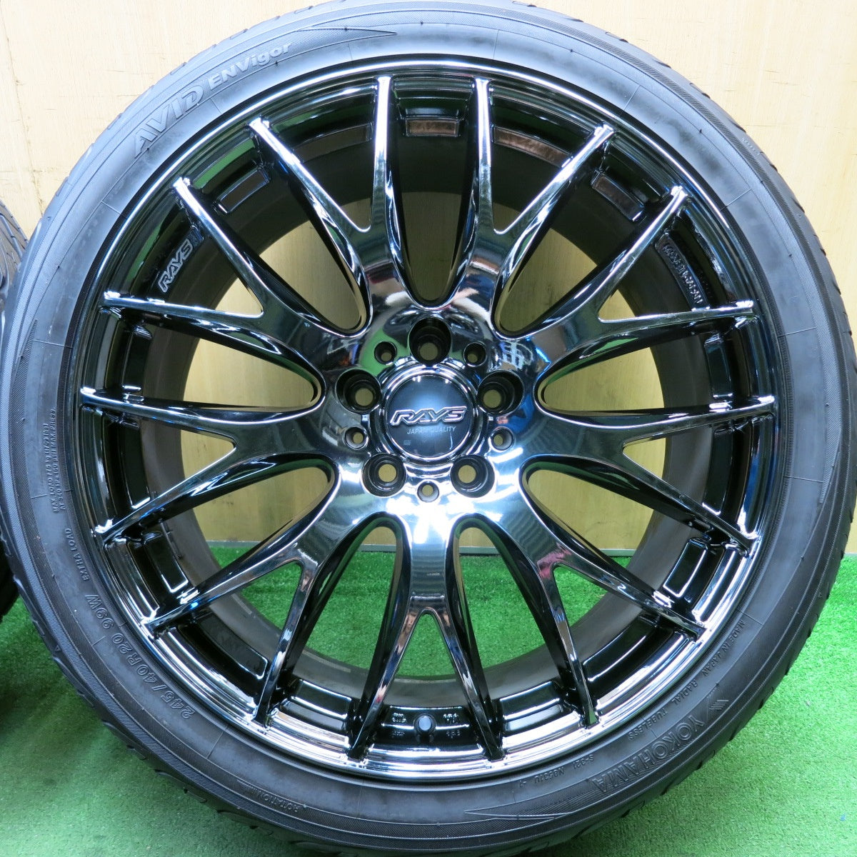 バリ溝!22年!9.5分以上★RAYS HOMURA 2X9 PLUS 245/40R20 ヨコハマ AVID ENVigor レイズ ホムラ 2×9 プラス 20インチ PCD114.3/5H★5060705HAノ