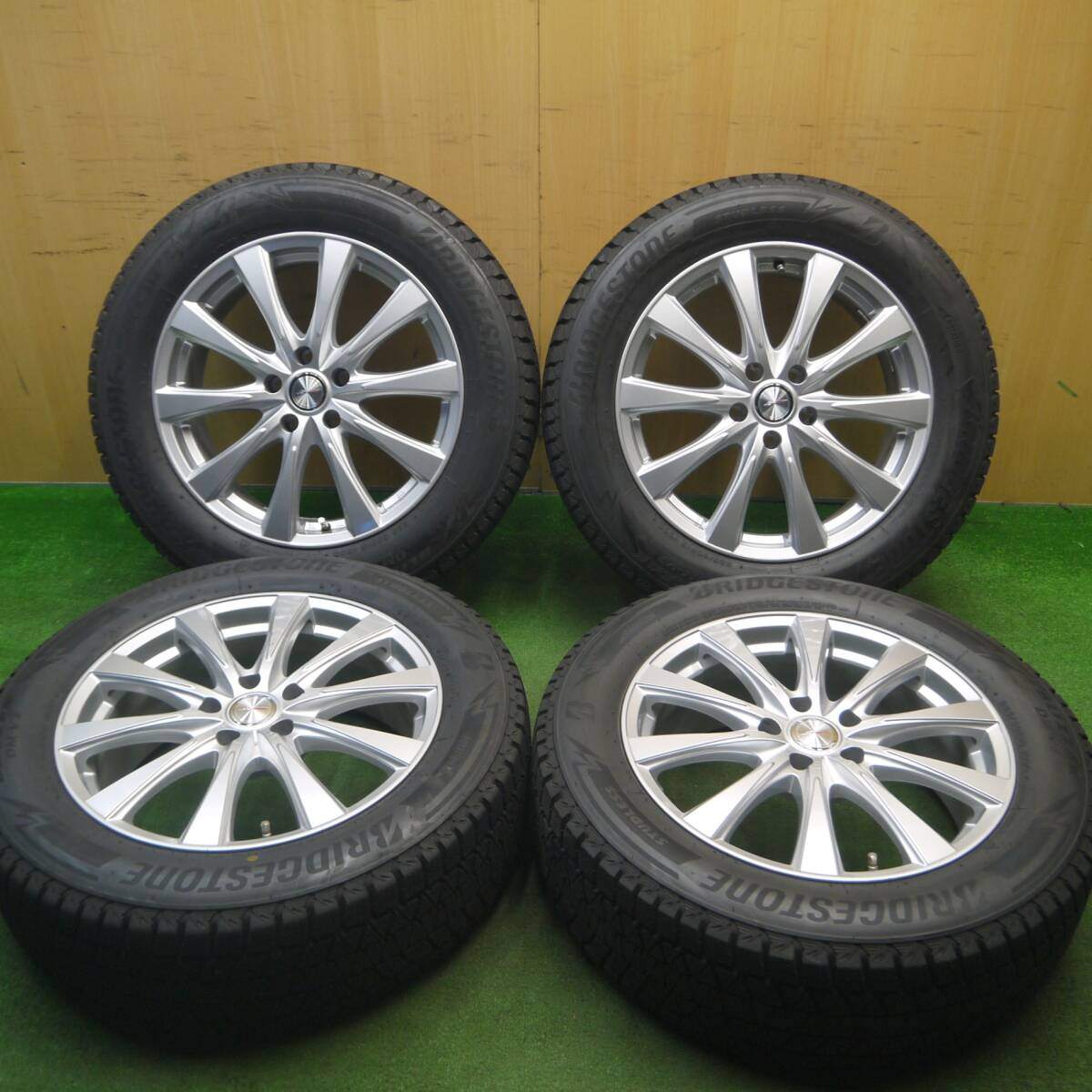 バリ溝!23年!キレイ!ほぼ10分★スタッドレス 225/60R18 ブリヂストン ブリザック DM-V3 JOKER ジョーカー 18インチ PCD114.3/5H★5021204Hス
