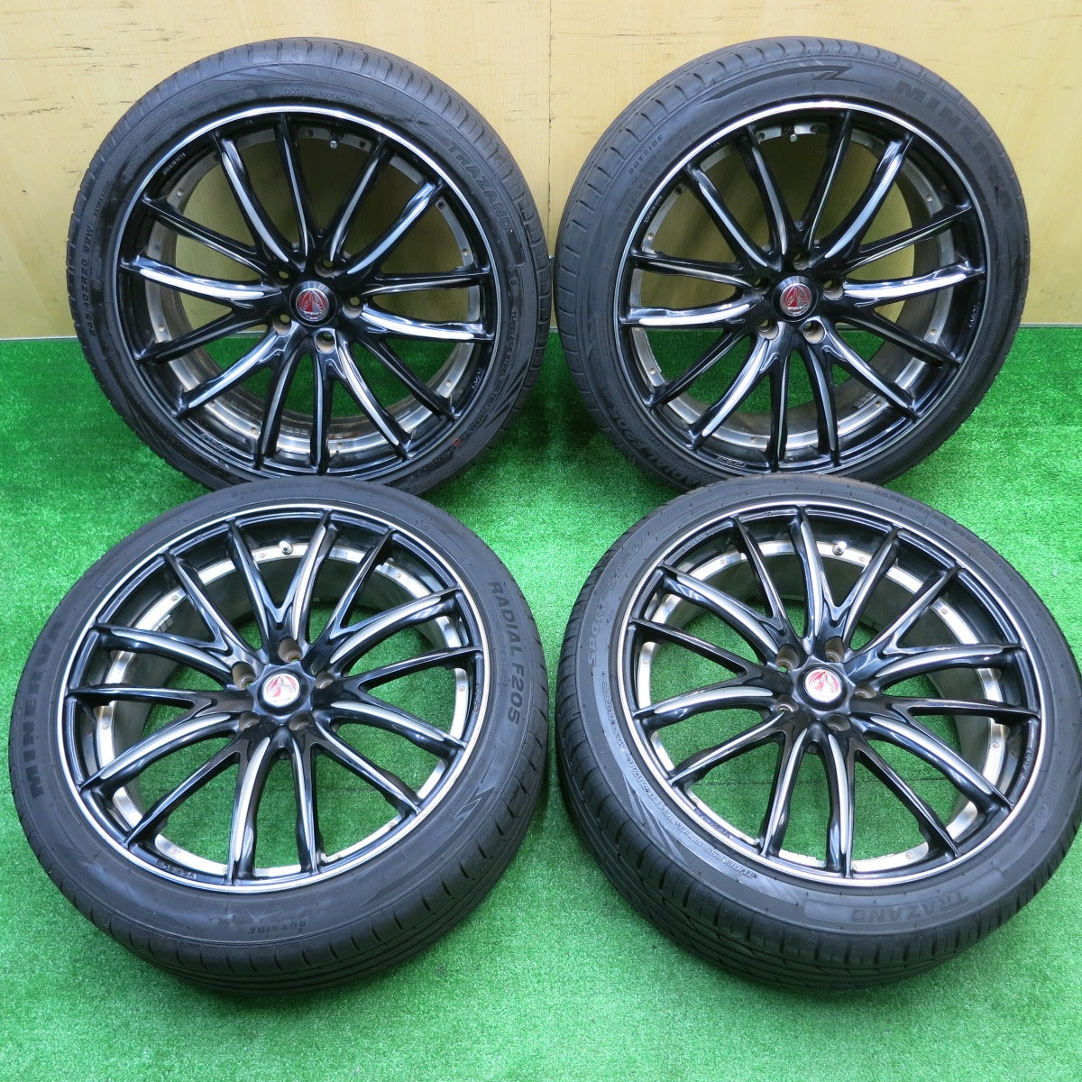 バリ溝!23年!9.5分★RAYS VERSUS STRATAGIA PALLAS 245/40R20 ミネルバ F205 トラザノ スポーツ SA-37 レイズ ベルサス ストラテジーア パラス 20インチ PCD114.3/5H★5102002AKノ