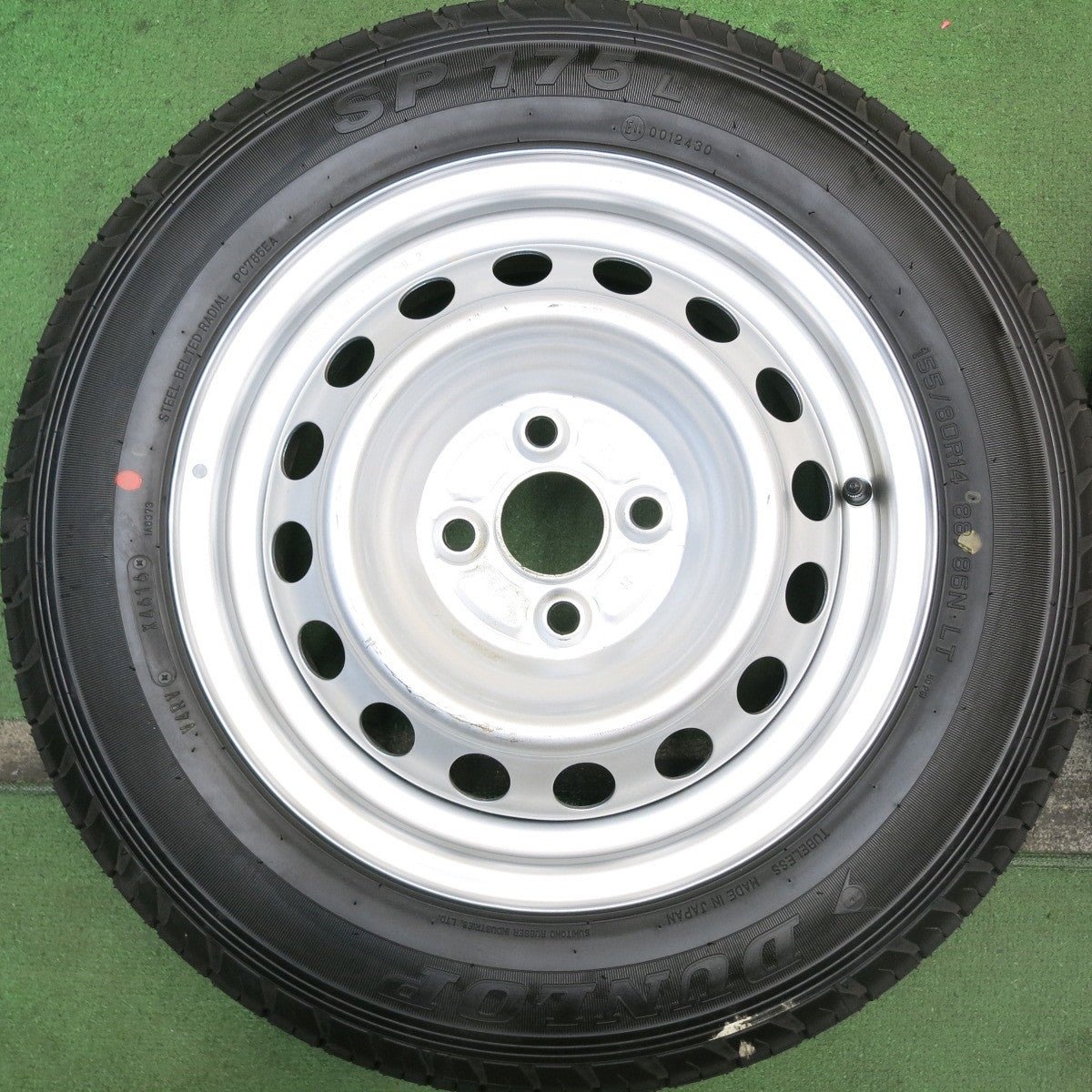 新車外し★トヨタ サクシード 純正 スチール 155/80R14 88/86N ダンロップ SP175L 14インチ PCD100/4H★5091104HAノ