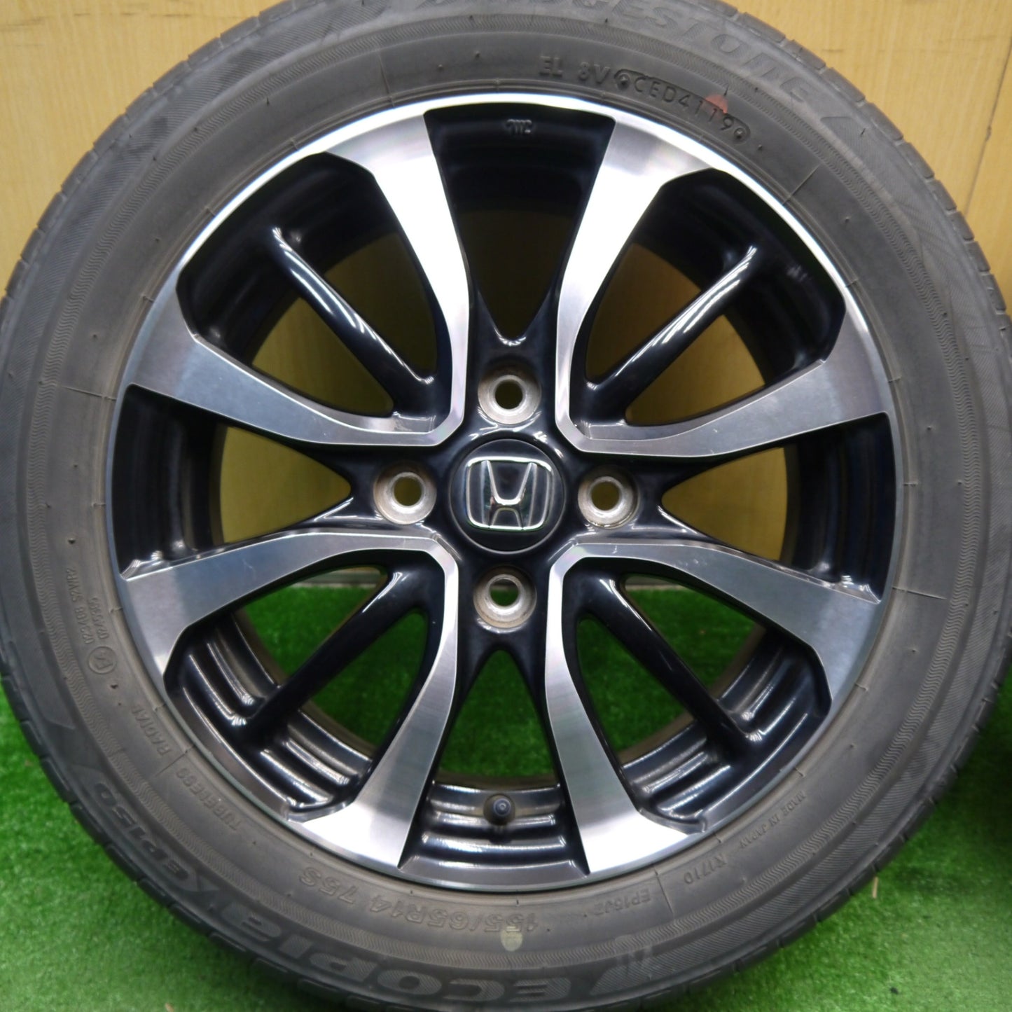 キレイ★ホンダ N-BOX カスタム 純正 155/65R14 ブリヂストン エコピア EP150 14インチ PCD100/4H★5042104Hノ