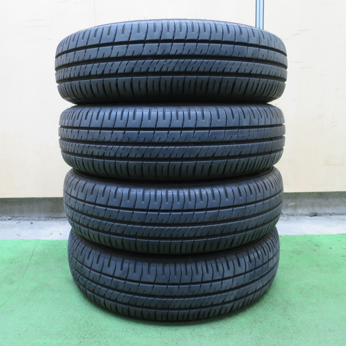 4本価格!23年★スバル ステラ プレオ 等 純正 スチール 155/65R14 ダンロップ エナセーブ EC204 14インチ PCD100/4H★6031805ナノ