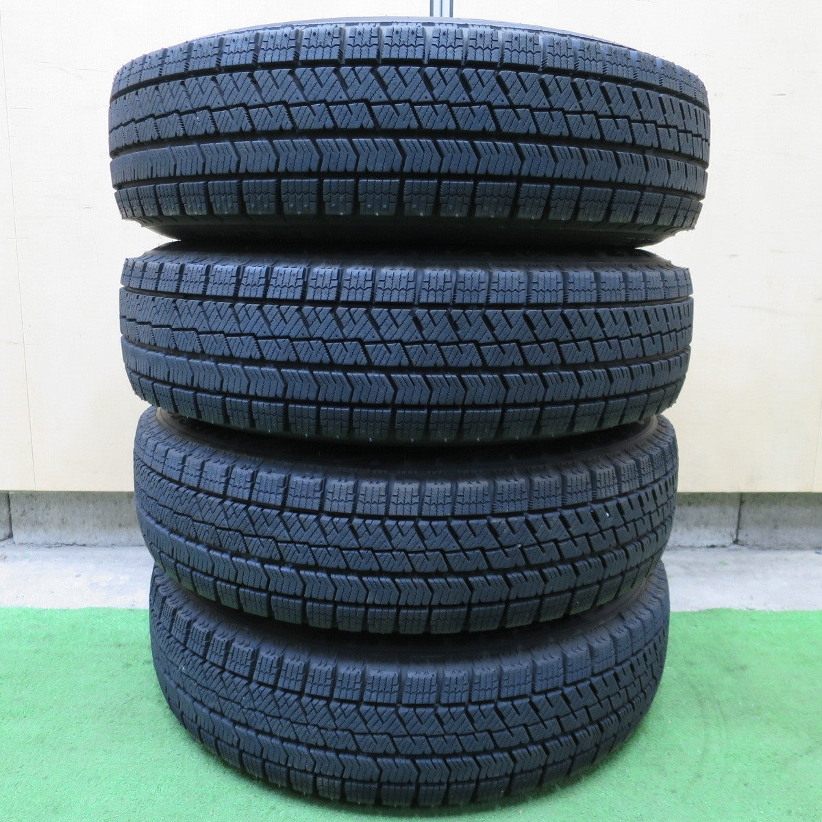 バリ溝!23年!9分★トヨタ パッソ ヴィッツ 等 純正 スチール 155/80R13 スタッドレス ブリヂストン ブリザック VRX2 13インチ PCD100/4H★6030201ナス