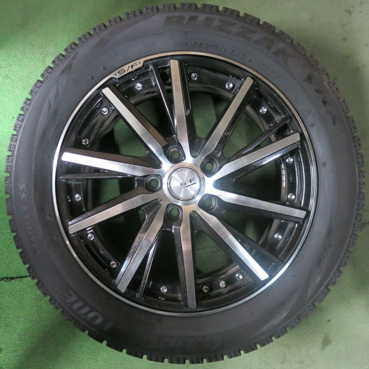 4本価格★S/F STEINER 215/55R17 スタッドレス ブリヂストン ブリザック VRX 17インチ シュタイナー PCD114.3/5H★5091803SKス