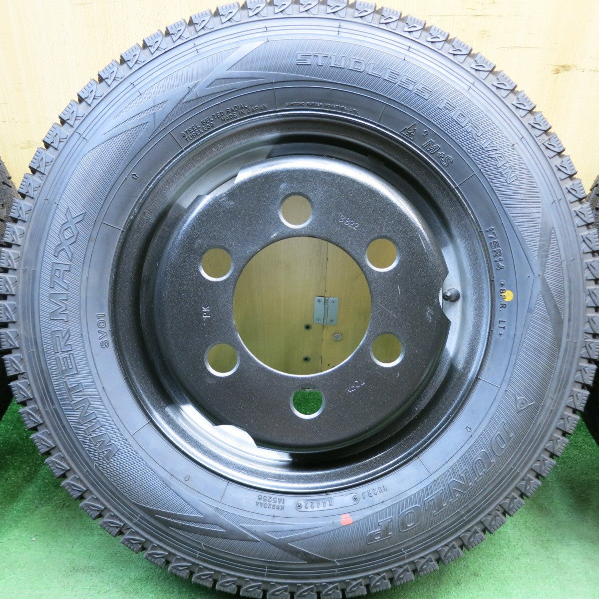 未使用!22年!6本★いすゞ エルフ 等 175R14 8PR 205/80R15 109/107L スタッドレス ダンロップ ウインターマックス SV01 SP LT01M TOPY スチール PCD184.15 170/6H★5090604HAス
