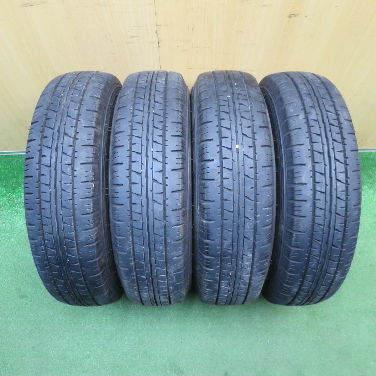 バリ溝!25年!9.5分★スズキ キャリイ エブリイ 等 純正 スチール 145R12 6PR ダンロップ エナセーブ VAN01 12インチ PCD100/4H★6022502NJノ