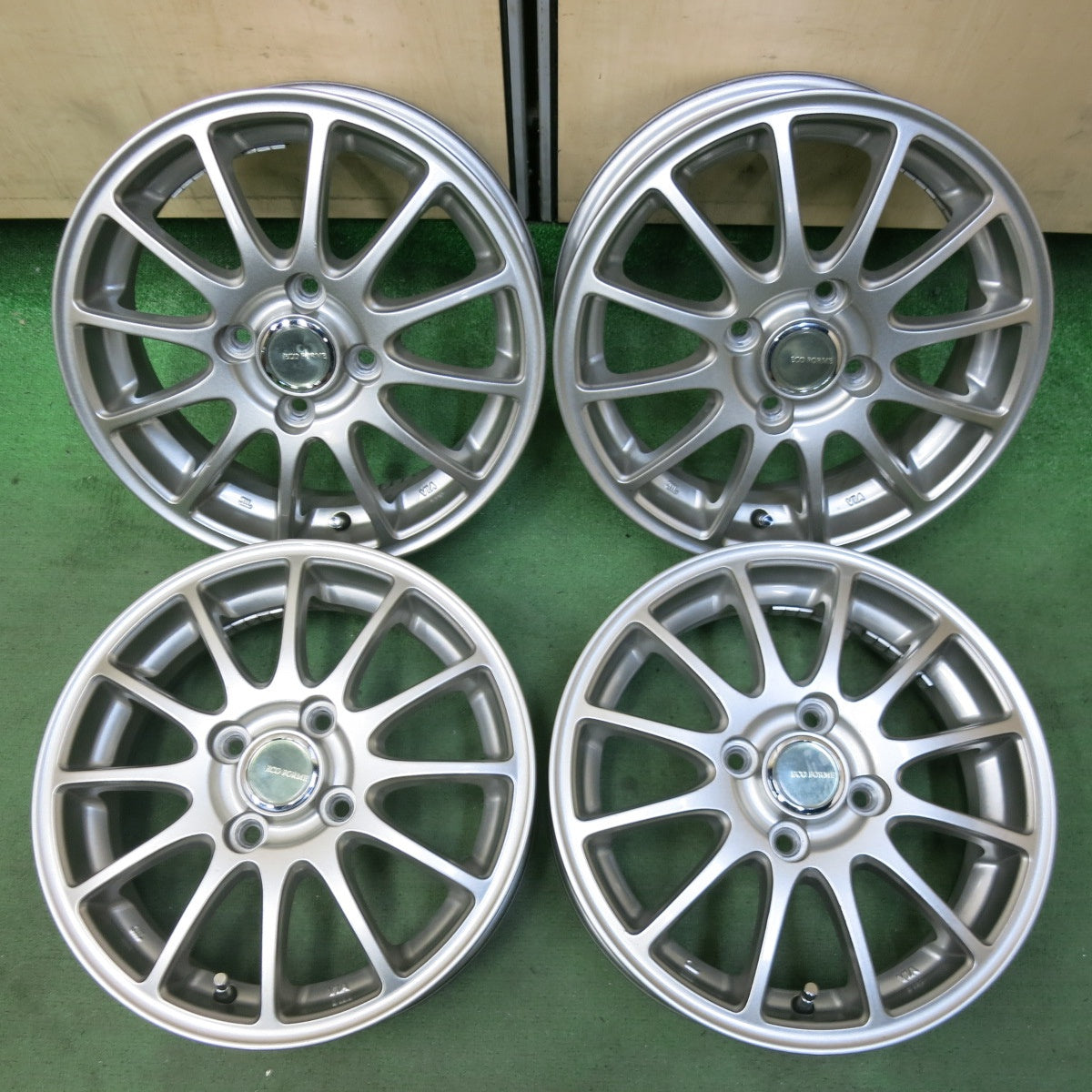 4本価格★ECO FORME ブリヂストン 製 14インチ ホイール エコフォルム 14×4.5J PCD100/4H★5061306SYホ