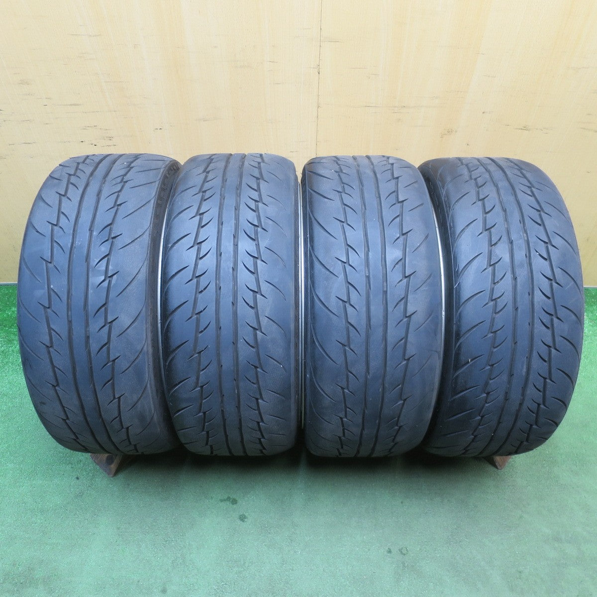 バリ溝!22年!9分◎Hyperion CVX 225/35R19 ファイナリスト 595EVO ハイペリオン 19インチ PCD114.3/5H◎6062401NJノ