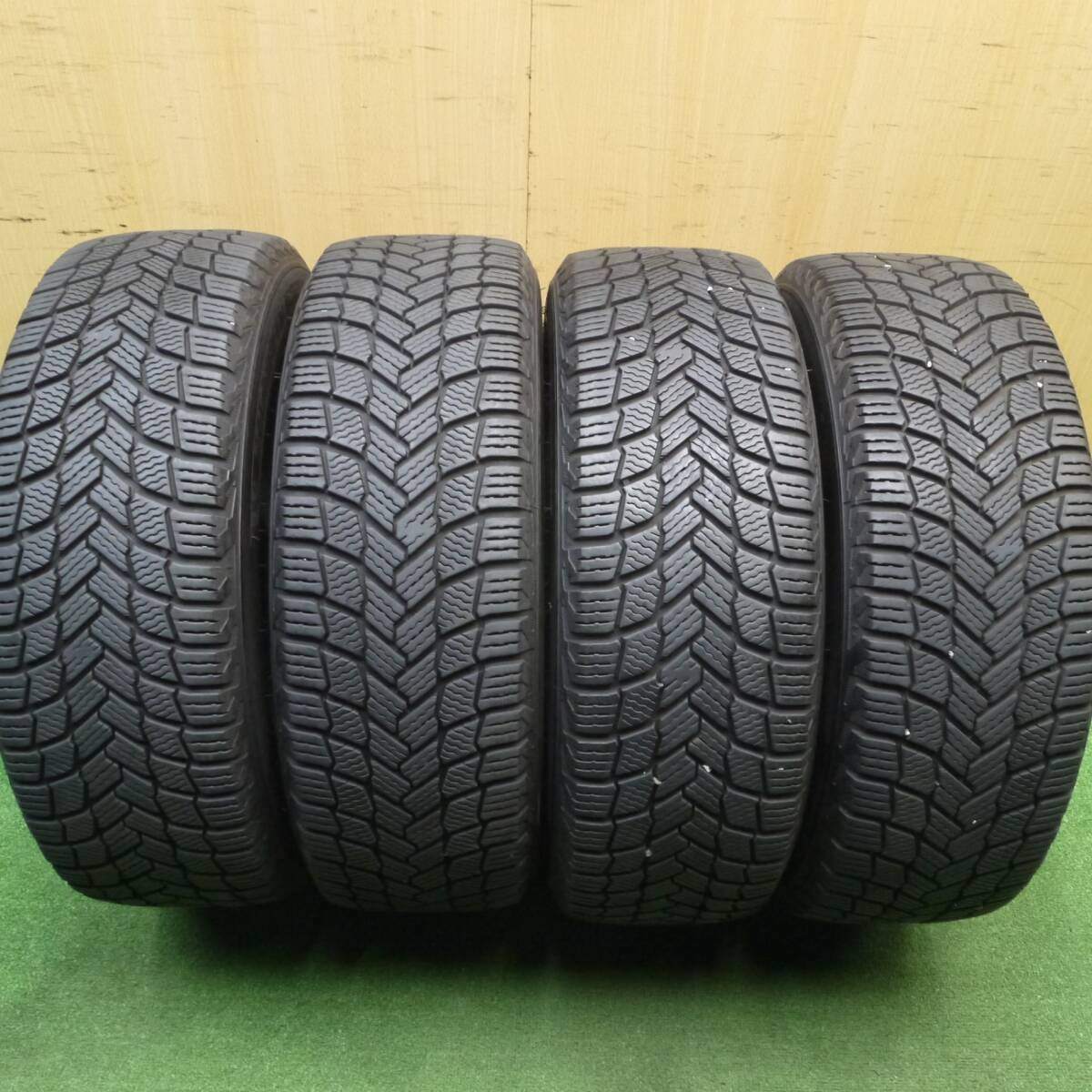 バリ溝!キレイ!21年!9分★スタッドレス 195/60R16 ミシュラン X-ICE SNOW MANARAY SPORT マナレイスポーツ 16インチ PCD114.3/5H★4121301Hス