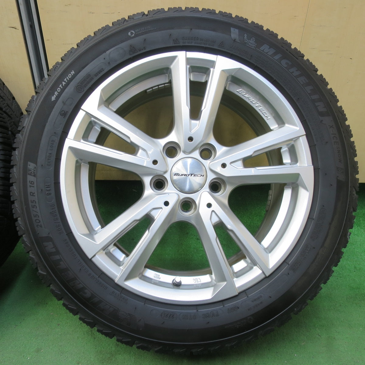 キレイ!21年★ボルボ 等 EUROTECH GAYA SOLI 205/55R16 スタッドレス ミシュラン X-ICE SNOW 16インチ ユーロテック ガヤ ソリ PCD108/5H★5071201イス