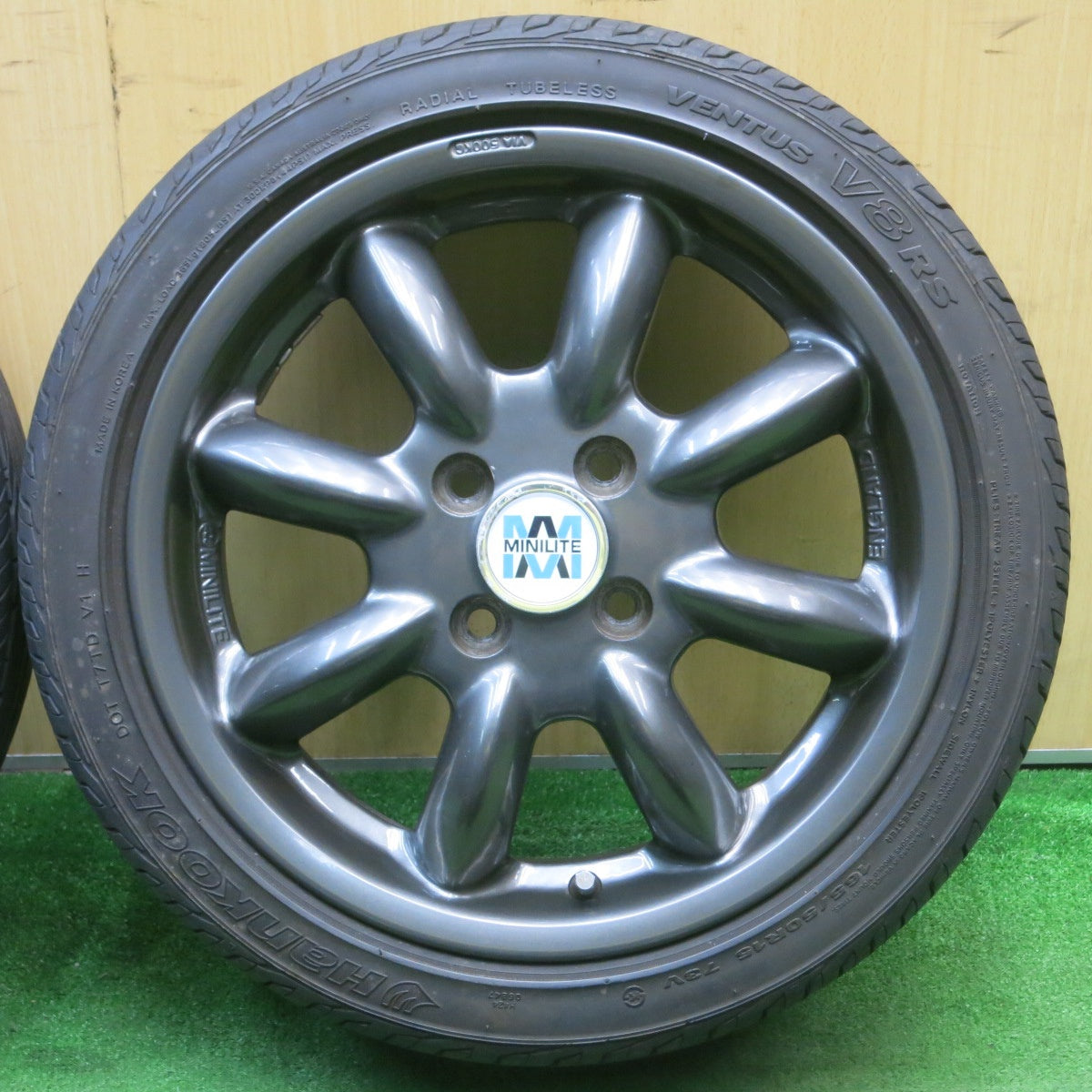 バリ溝!キレイ!8.5分★ダイハツ コペン 等 純正 MINILITE 165/50R15 ハンコック ベンタス V8 RS 15インチ ミニライト PCD100/4H★5051708NJノ