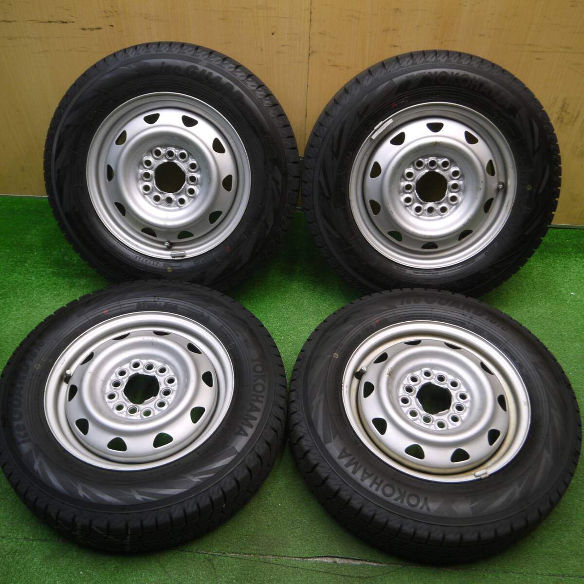 バリ溝!22年!9分★スタッドレス 145/80R13 ヨコハマ アイスガード iG70 スチール 13インチ PCD 100 110 114.3/4H マルチ★4121605Hス