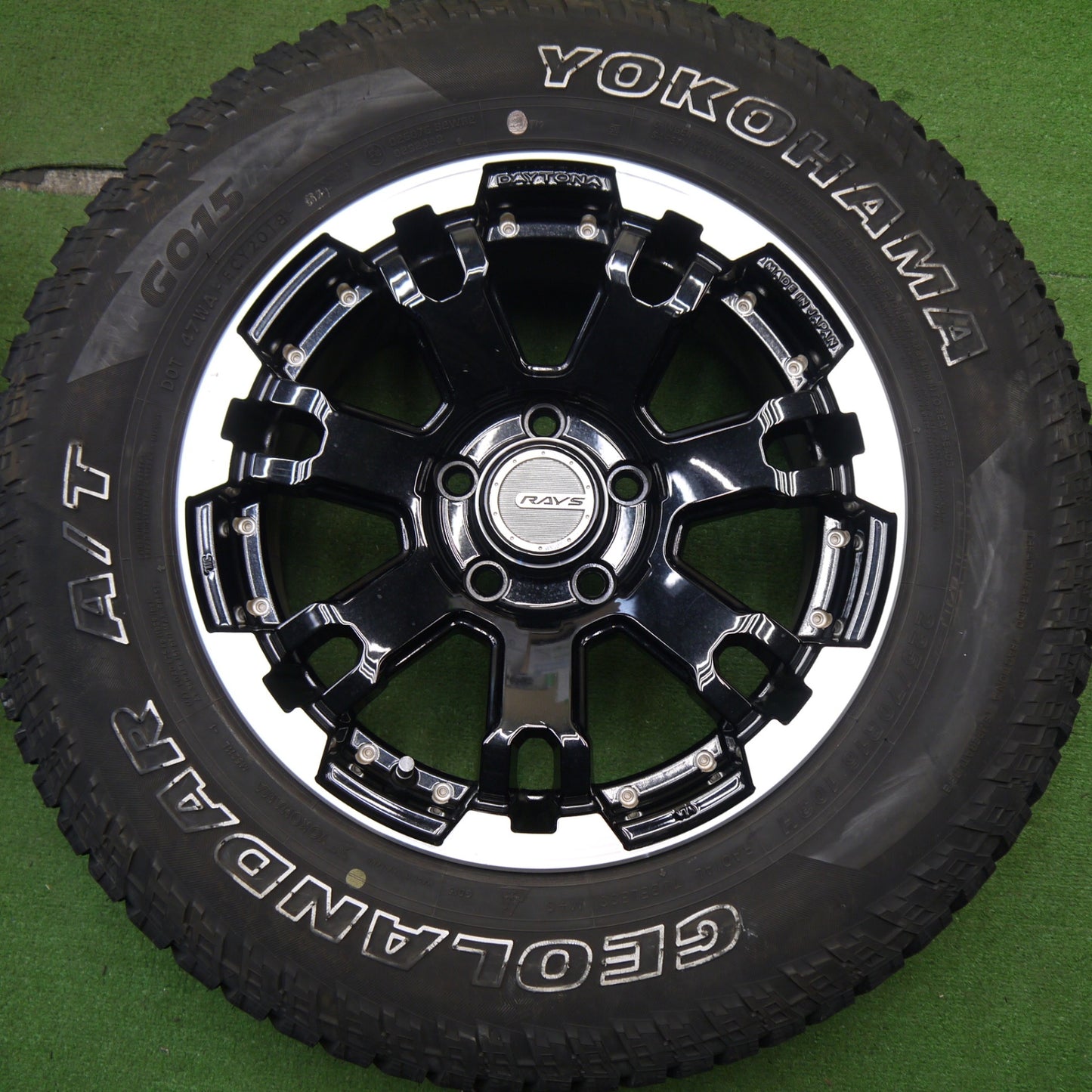 バリ溝!キレイ!9.5分★RAYS DAYTONA FDX-F7 225/70R16 ヨコハマ ジオランダー A/T G015 16インチ レイズ デイトナ PCD114.3/5H★5051209Hノ