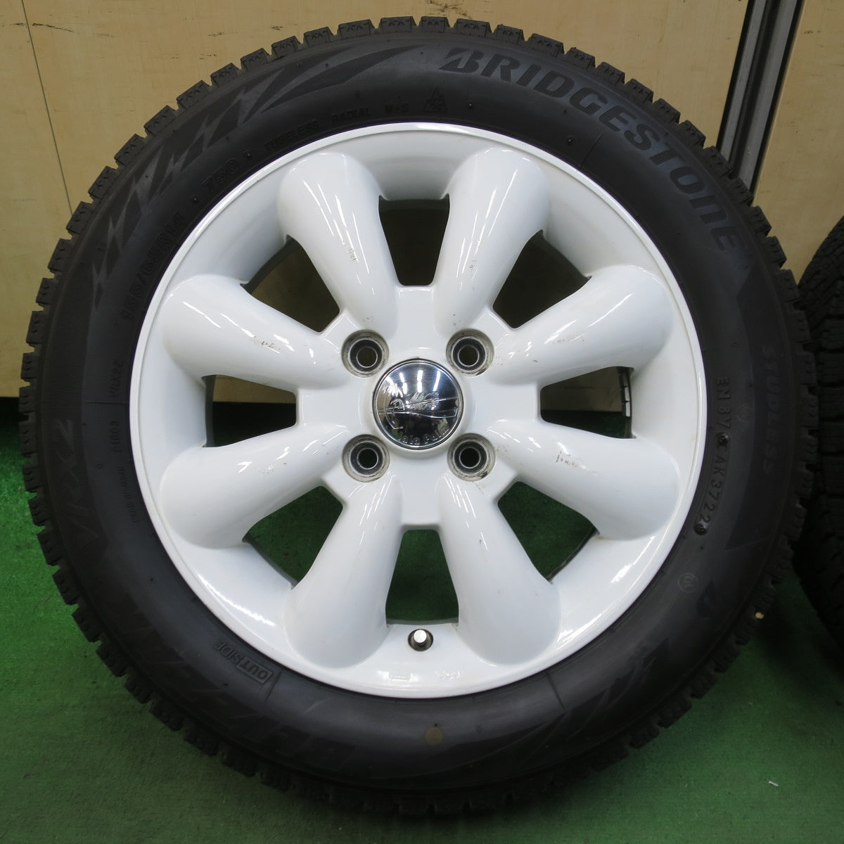 4本価格!22年★スタッドレス 155/65R14 ブリヂストン ブリザック VRX2 LaLaPalm S111 ララパーム 14インチ PCD100/4H★5070605イス