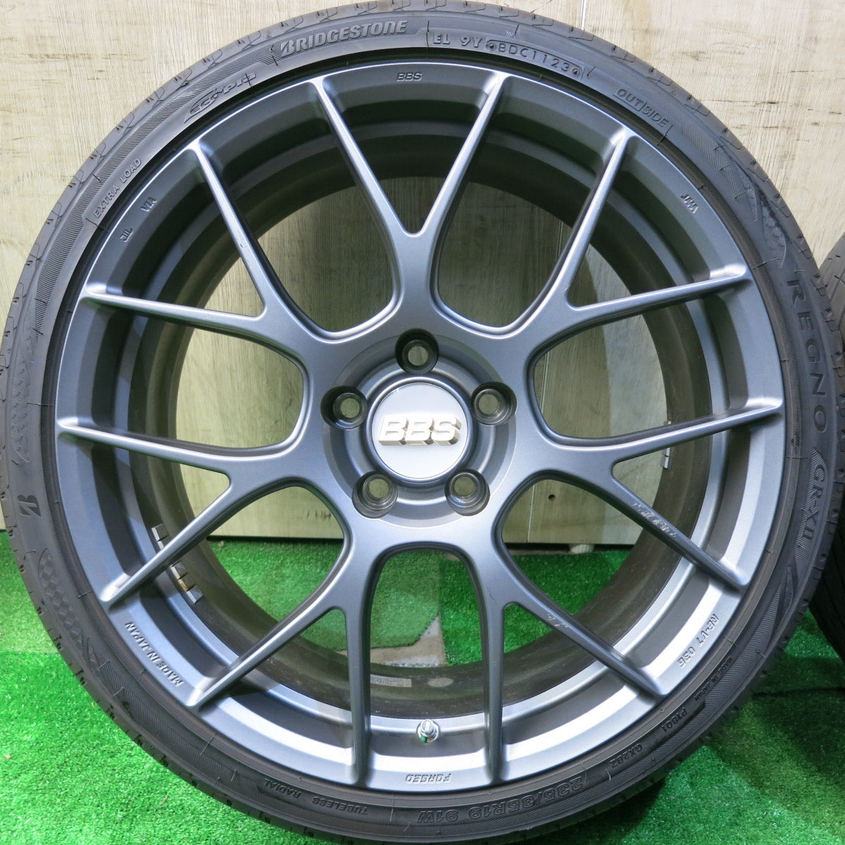 バリ溝!23年!キレイ!9.5分★BBS RE-V7 036 鍛造 235/35R19 ブリヂストン レグノ GR-X2 19インチ PCD114.3/5H★5050202HAノ