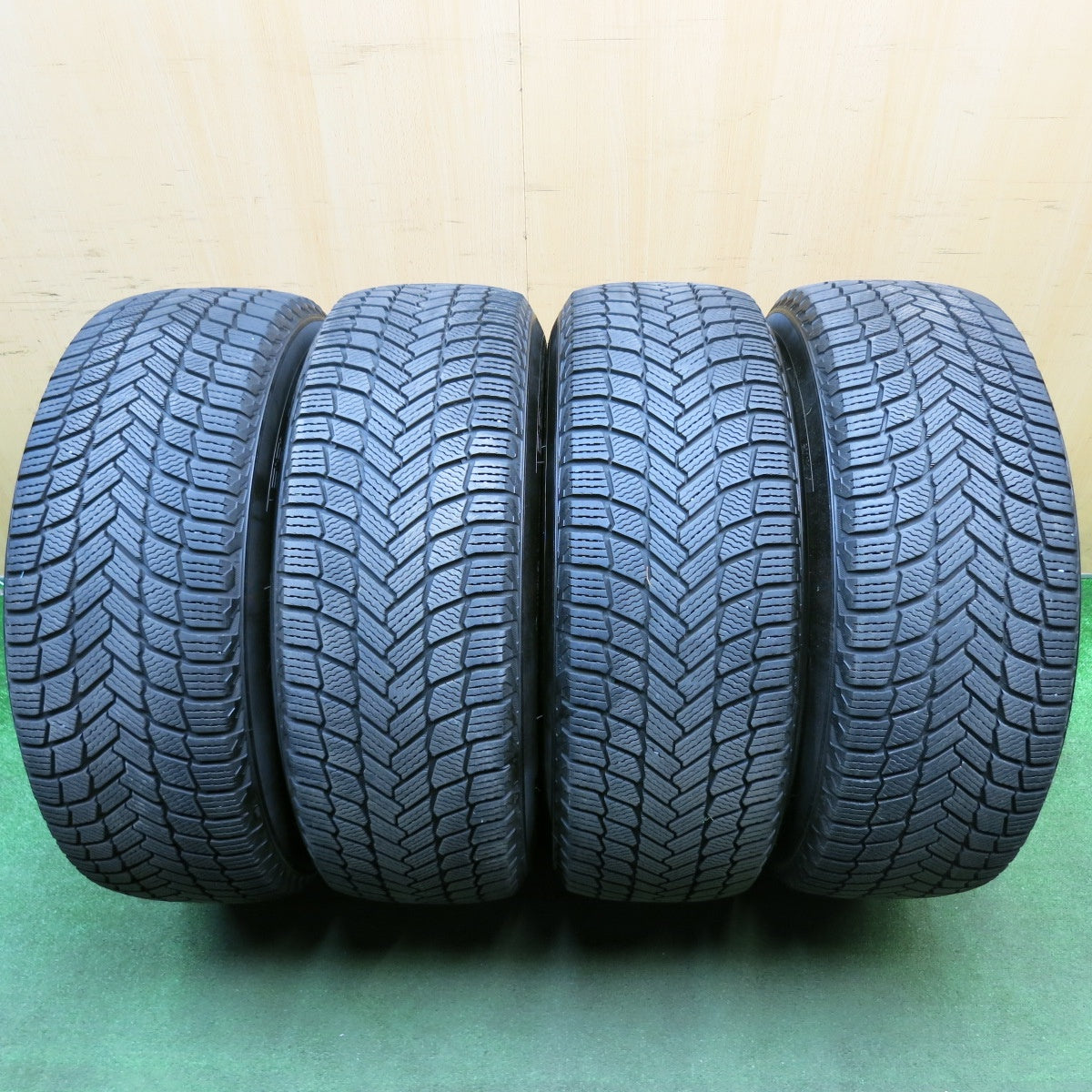 バリ溝!23年!9分★トヨタ 150系 ランクル プラド 純正 265/65R17 スタッドレス ミシュラン X-ICE SNOW SUV 17インチ マットブラック PCD139.7/6H★6031410HAス