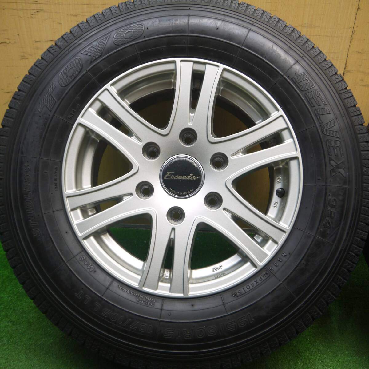 バリ溝!キレイ!8.5分★195/80R15 107/105L トーヨー デルベックス 934 Exceeder エクシーダー 15インチ PCD139.7/6H★5021805Hス