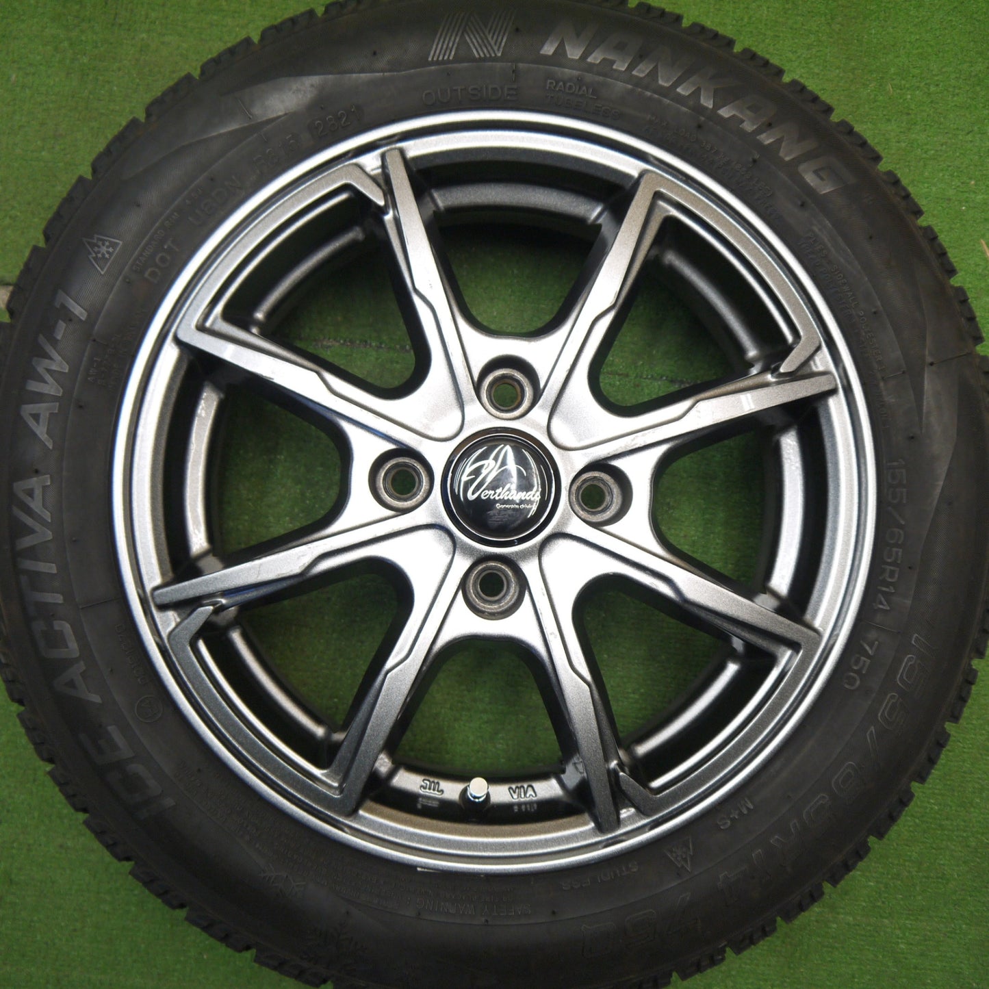 バリ溝!21年!キレイ!8.5分★スタッドレス 155/65R14 ナンカン アイスアクティバ AW-1 Verthandi ヴェルザンディ ヴェルサンディ 14インチ PCD100/4H★5041406Hス