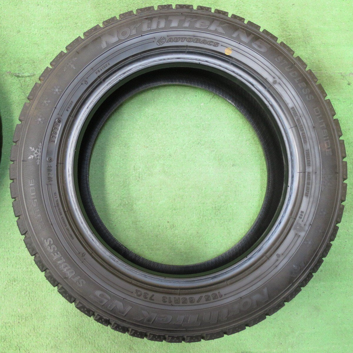 ほぼ未使用!22年★スタッドレス 155/65R13 オートバックス ノーストレック N5 タイヤ 13インチ ライフ モコ アルト ワゴンR ミラ ムーブ 等★5011506イスタ