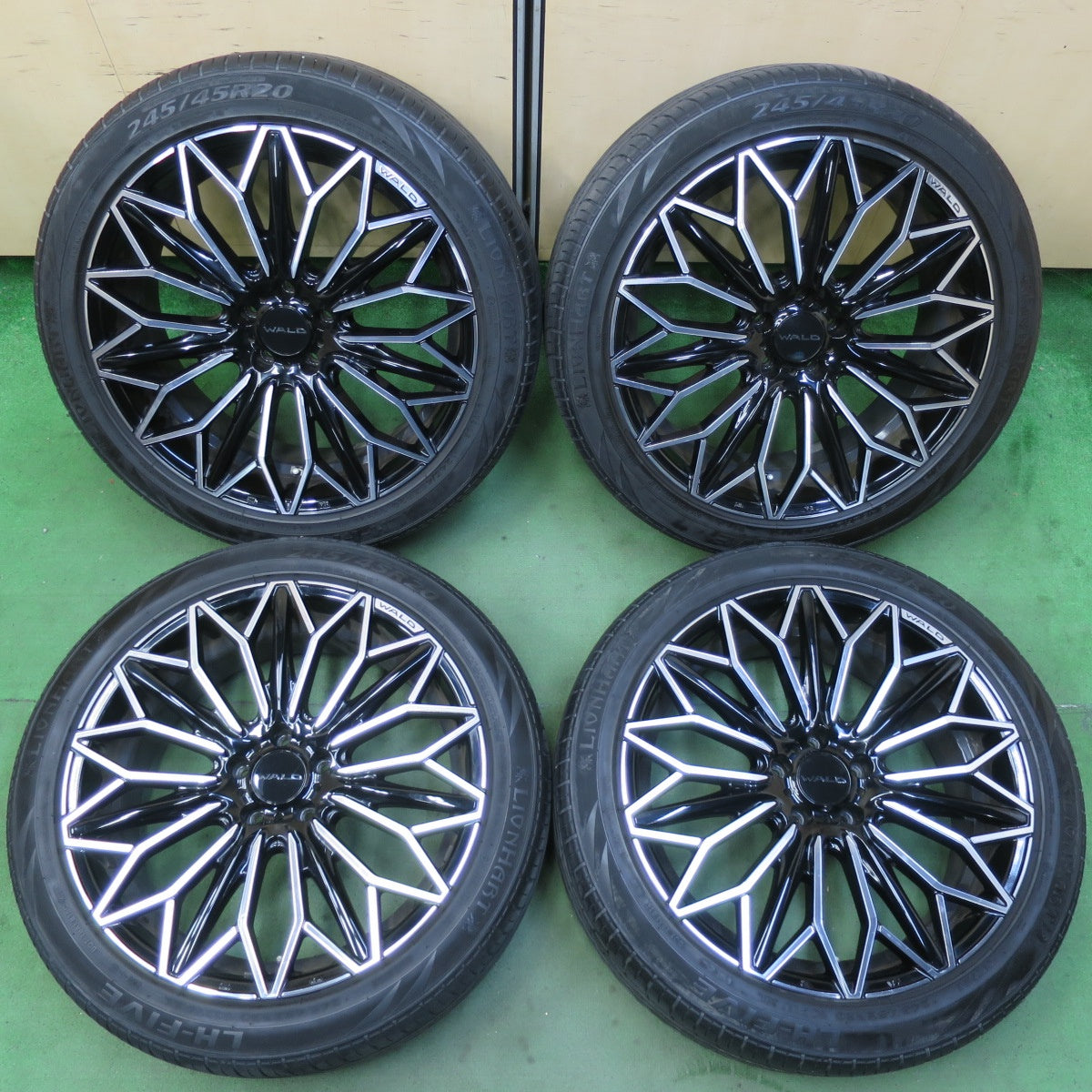 4本価格★WALD KAEDE K11C 245/45R20 ライオンハート LH-FIVE 20インチ ヴァルド カエデ 楓 PCD114.3/5H★5070705イノ