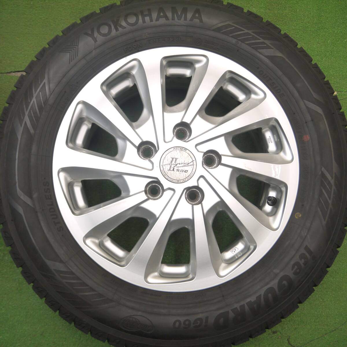 バリ溝!23年!キレイ!ほぼ10分★スタッドレス 195/65R15 ヨコハマ アイスガード iG60 D.O.S. TurbineⅡ DOS タービン 2 15インチ PCD114.3/5H★5030501Hス