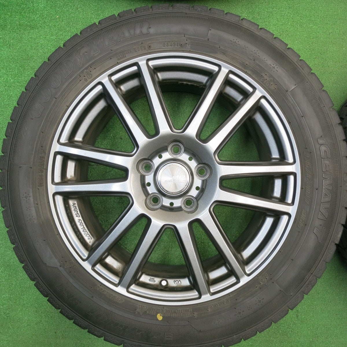 バリ溝!21年!キレイ!9分★スタッドレス 215/60R17 グッドイヤー アイスナビ7 dP devotion dPデボーション 17インチ PCD114.3/5H★5042002TNス