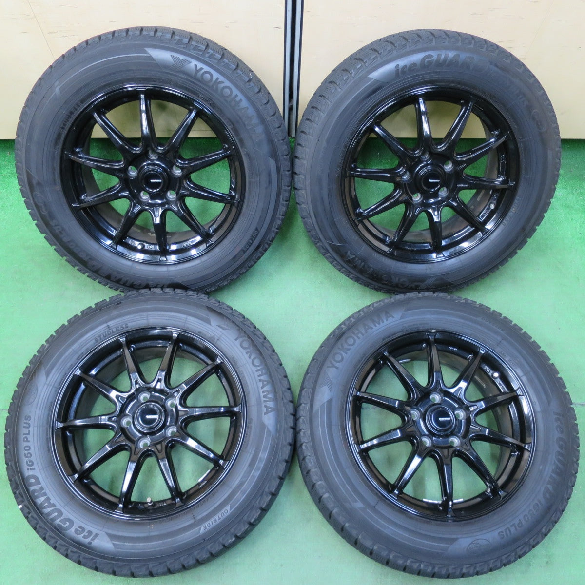 送料無料] バリ溝！キレイ！9.5分☆スタッドレス G-SPEED 205/65R16 