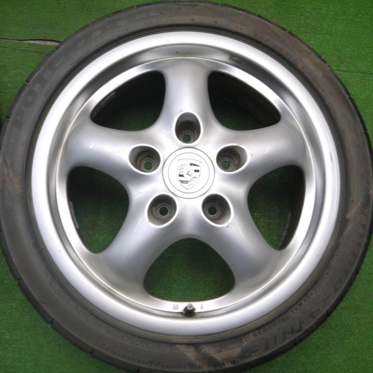 バリ溝!9分★ポルシェ 911 純正 205/45R17 255/40R17 ブリヂストン ポテンザ RE-11 17インチ PCD130/5H★4121802Hノ