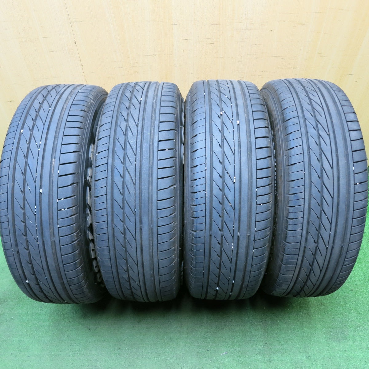 バリ溝!22年!9.5分★アイアンヘッド オールドムーン スチール 215/60R17 グッドイヤー イーグル #1 ナスカー ホワイトレター PCD 100 112 114.3/5H マルチ★5053103HAノ