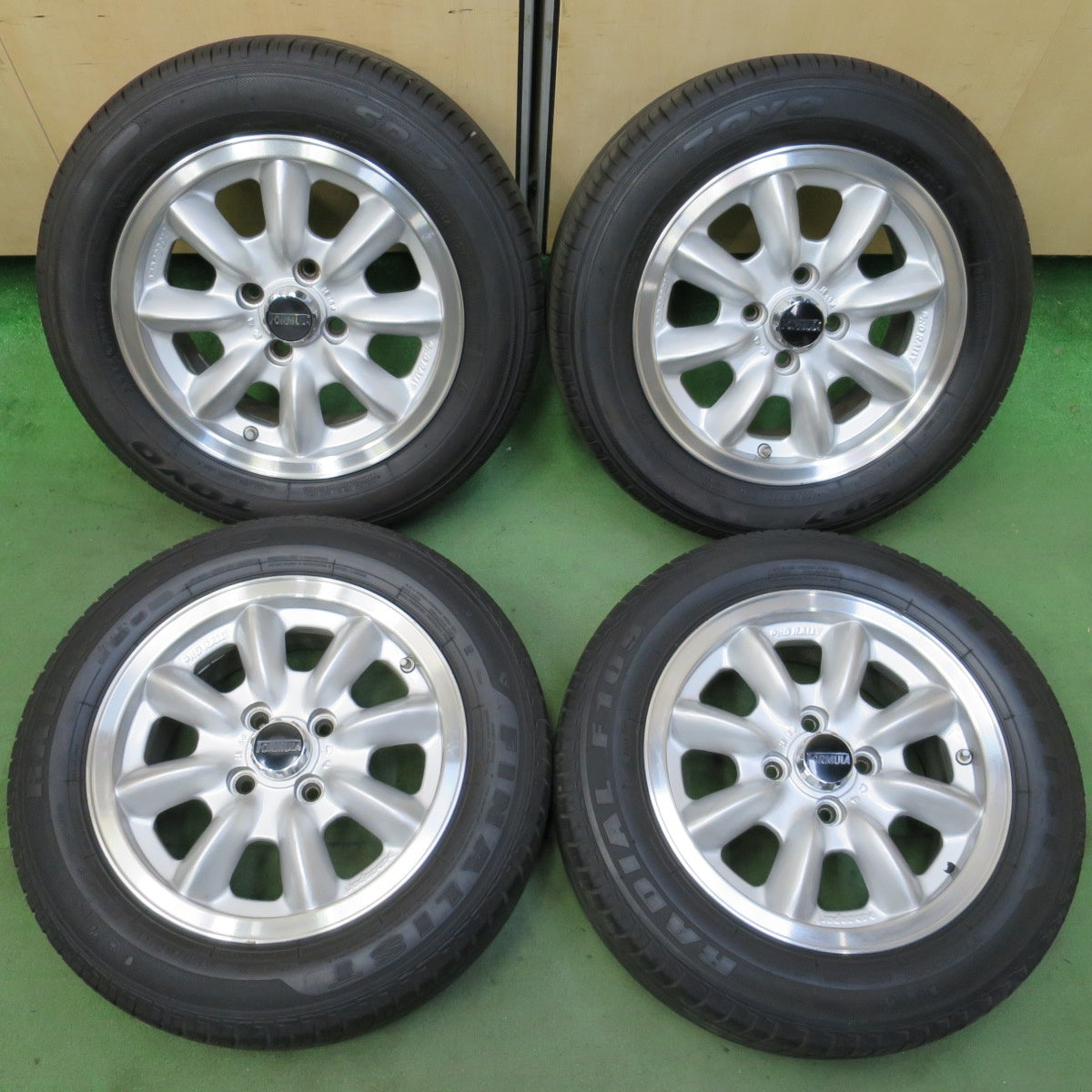 バリ溝!ほぼ10分★Panasport FORMULA PRO RALLY 185/60R14 トーヨー SD-7 ファイナリスト F109 パナスポーツ フォーミュラ プロラリー PCD100/4H★5082901イノ
