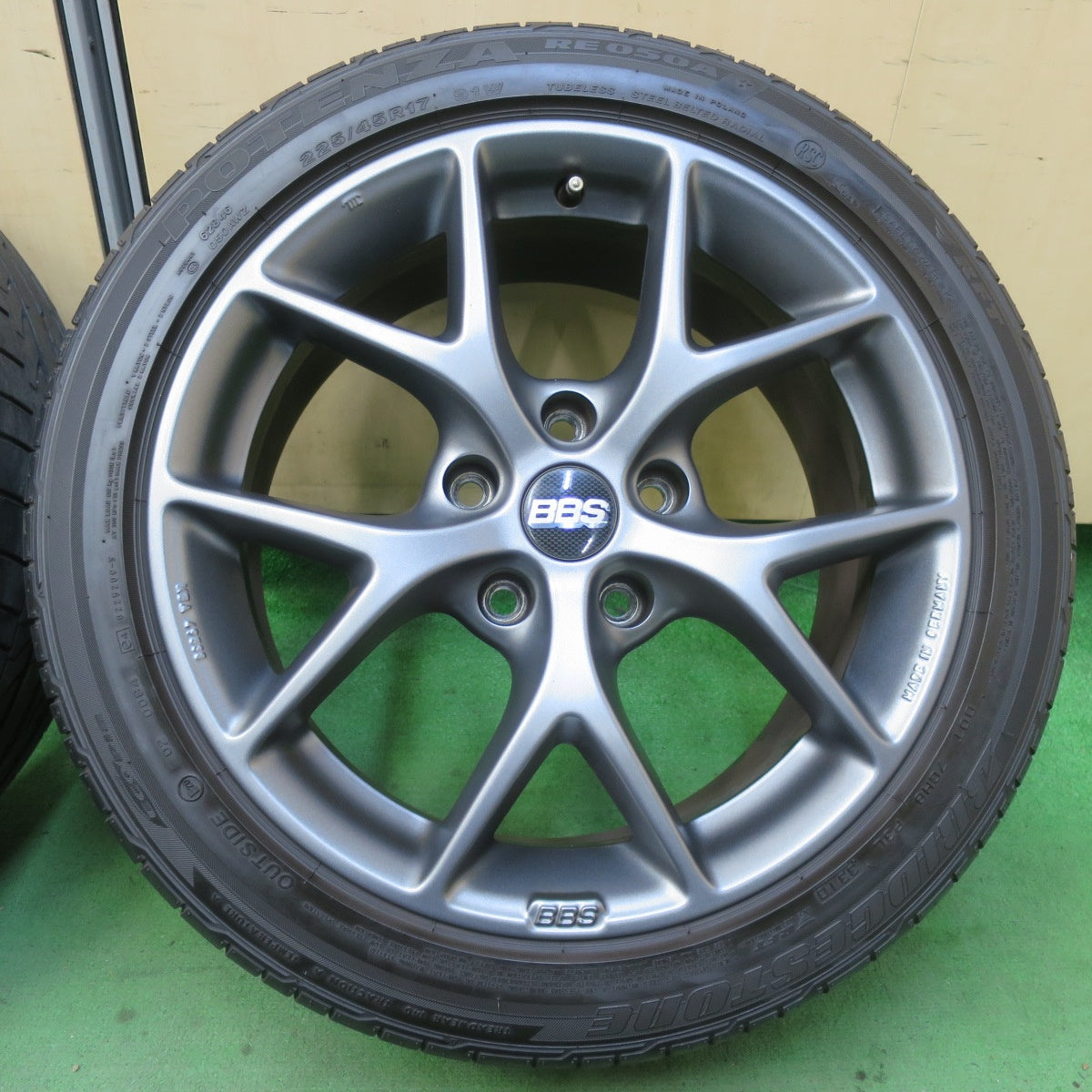 キレイ★BMW 等 BBS SR008 225/45R17 ブリヂストン ポテンザ RE050A 17インチ PCD120/5H★5062501イノ