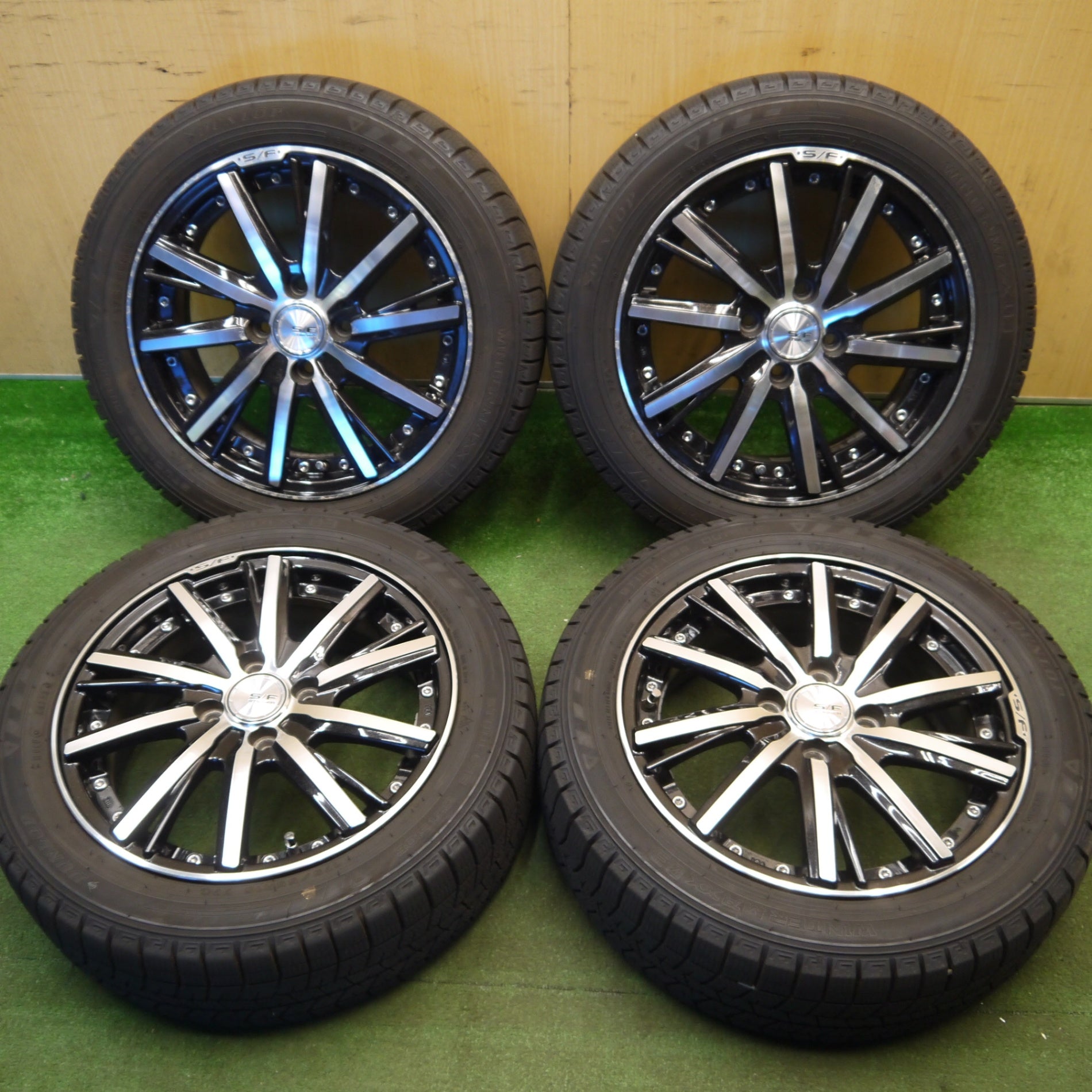 バリ溝！23年！9分☆S/F STEINER 175/55R15 スタッドレス ダンロップ 