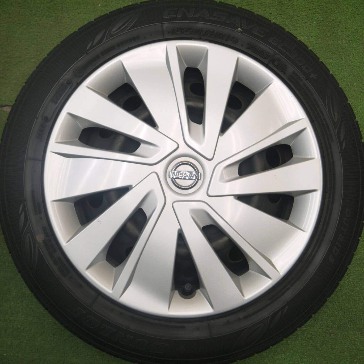 キレイ★日産 デイズ 純正 スチール 155/65R14 ダンロップ エナセーブ EC300+ 14インチ PCD100/4H★5021702Hノ