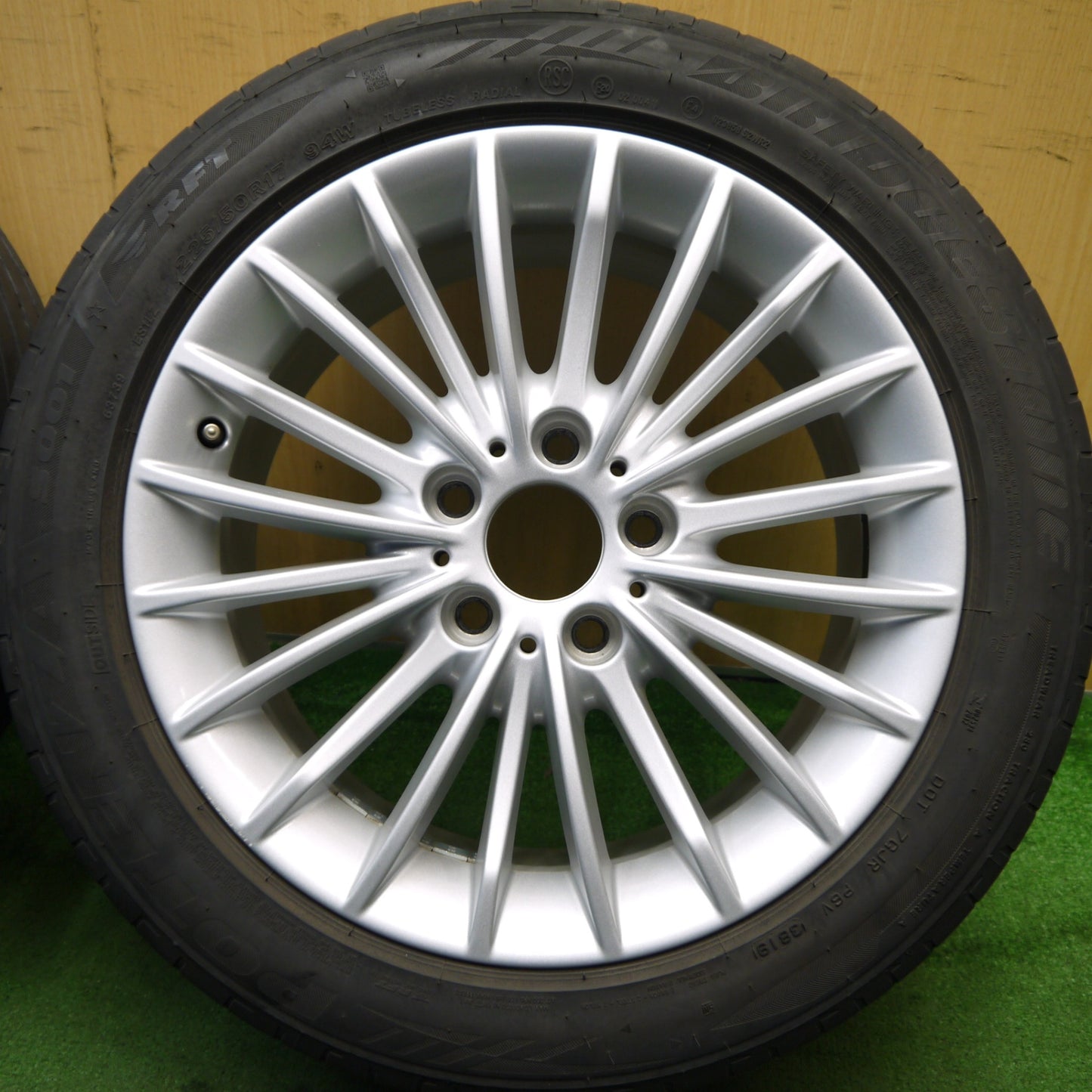キレイ★BMW 3シリーズ F30 純正 225/50R17 ブリヂストン ポテンザ S001 17インチ PCD120/5H★5051302Hノ