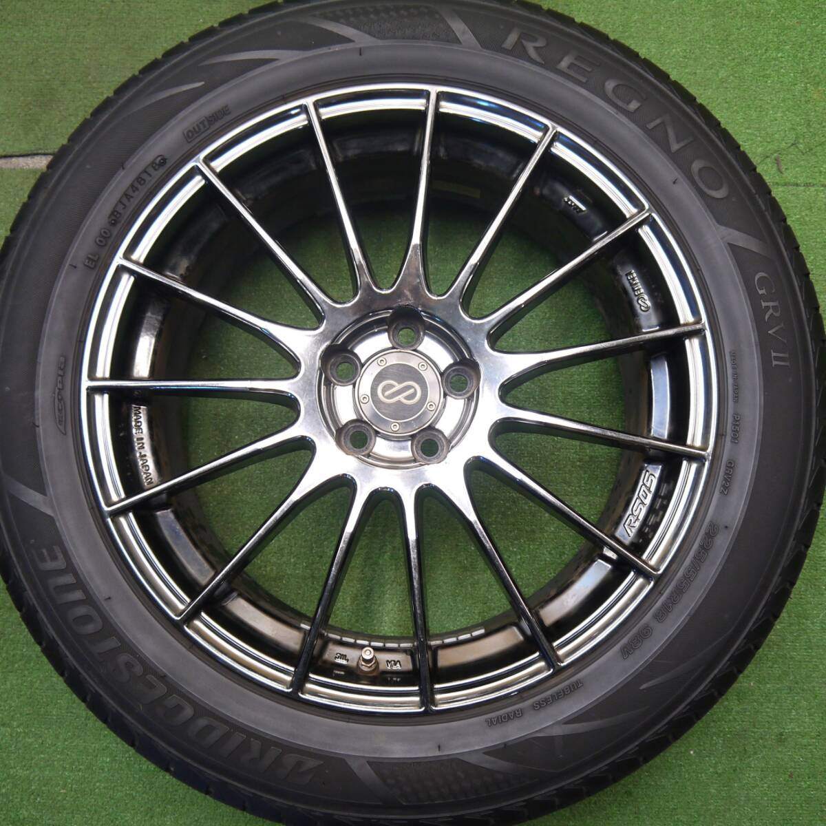 4本価格★ENKEI RS05 XV フォレスター 等 225/55R18 ブリヂストン レグノ GRV2 エンケイ 18インチ PCD100/5H★5031807Hノ