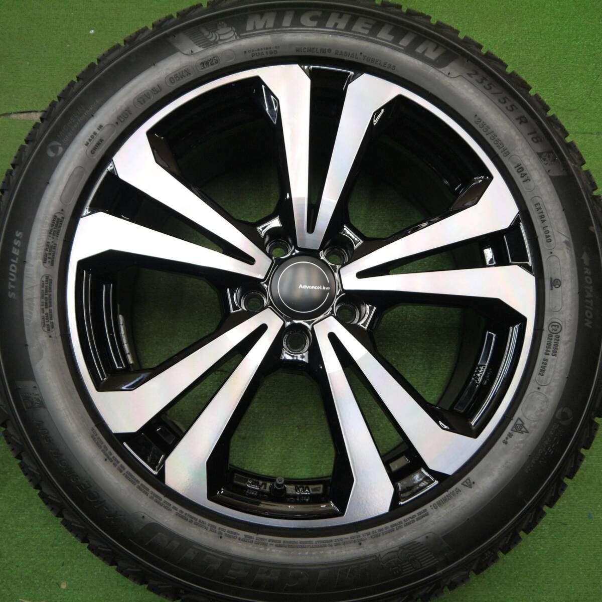タイヤほぼ未使用!23年!キレイ★アウディ Q3 等 AdvanceLine 235/55R18 スタッドレス ミシュラン X-ICE SNOW SUV アドバンスライン 18インチ PCD112/5H★5031210Hス