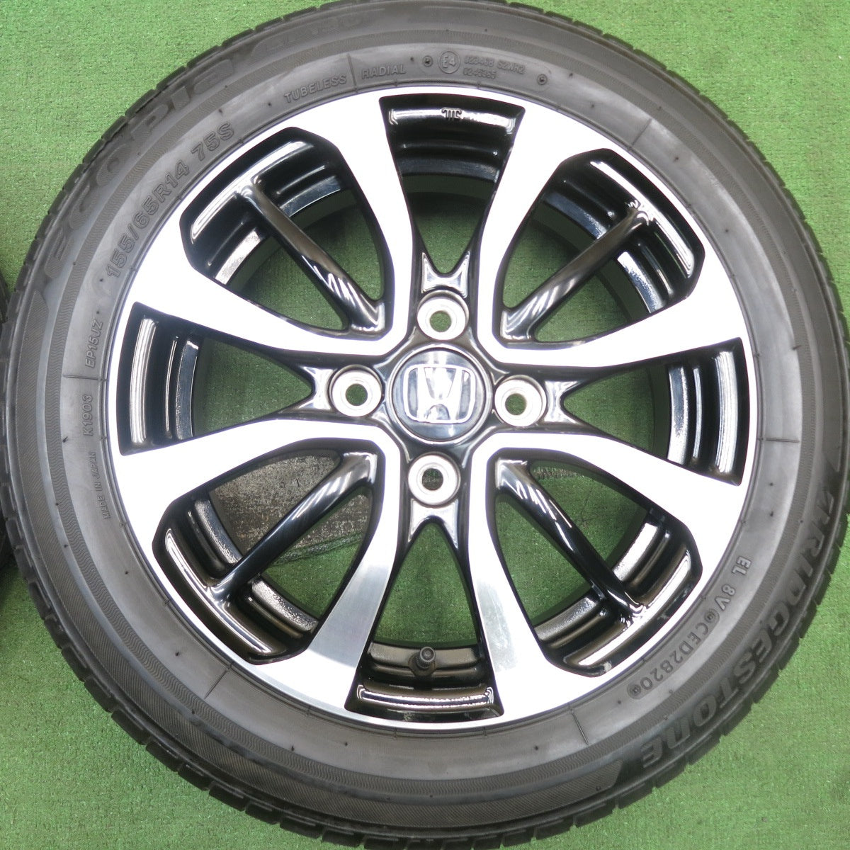 キレイ★ホンダ N-BOX カスタム 純正 155/65R14 ブリヂストン エコピア EP150 14インチ Nボックス PCD100/4H★5062711AKノ