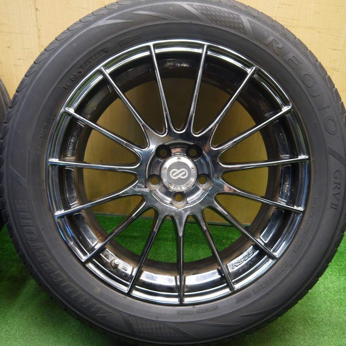 4本価格★ENKEI RS05 XV フォレスター 等 225/55R18 ブリヂストン レグノ GRV2 エンケイ 18インチ PCD100/5H★5031807Hノ