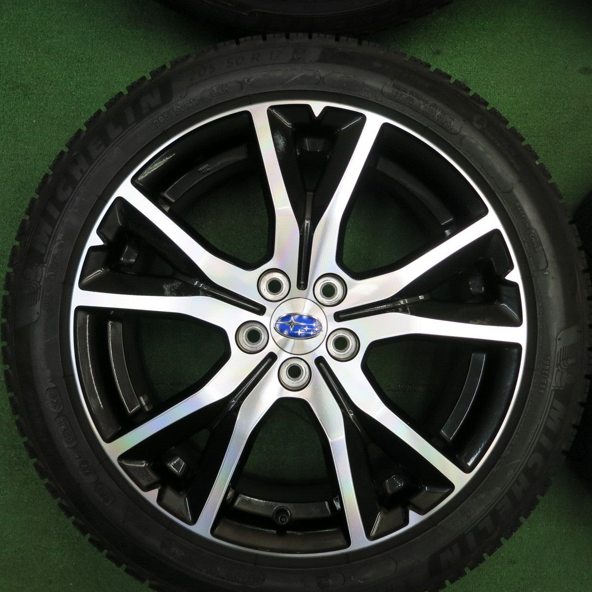 バリ溝!キレイ!8.5分★スバル インプレッサ スポーツ 純正 205/50R17 スタッドレス ミシュラン X-ICE3+ 17インチ PCD100/5H★5051407TNス